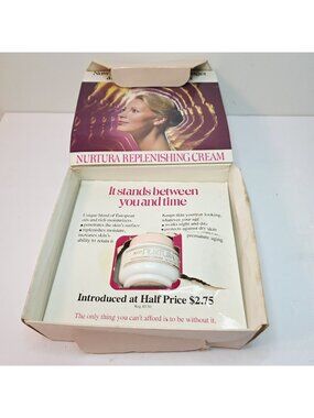 Vtg NOS Avon Nurtura 2oz Replenishing Creme Original Display Box